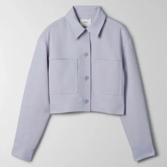 Aritzia Jackets & Blazers - Aritzia Wilfred Little Cropped Jacket in Pale Violet